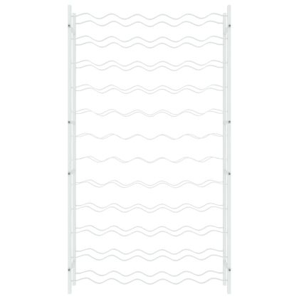 Стойка за вино за 72 бутилки, бяла, метална