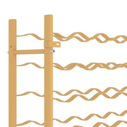 Стойка за вино за 96 бутилки, златиста, метална