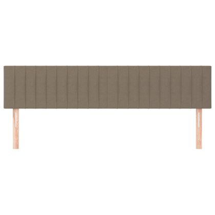 Горни табли за легло, 2 бр, таупе, 80x5x78/88 см, плат