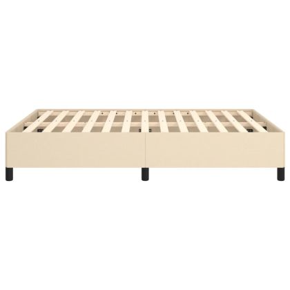 Рамка за легло без матрак, кремава, 140x190 см, плат
