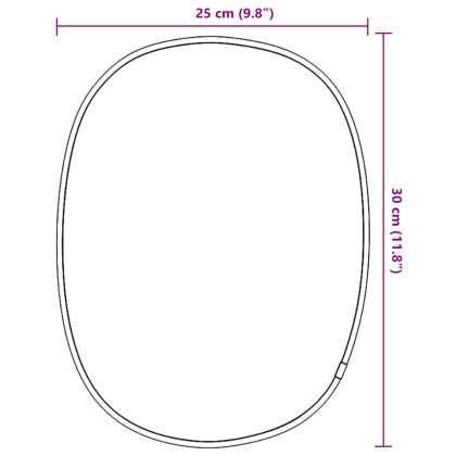 Стенно огледало черно 30x25 см