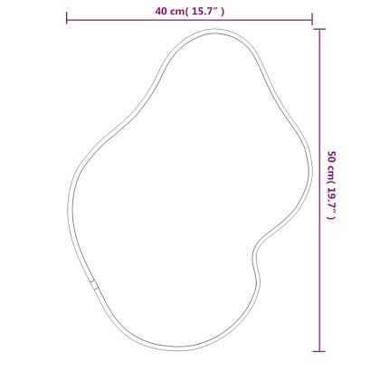 Стенно огледало злато 50x40 см