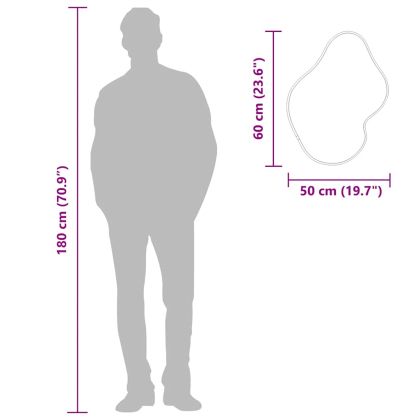 Стенно огледало злато 60x50 см