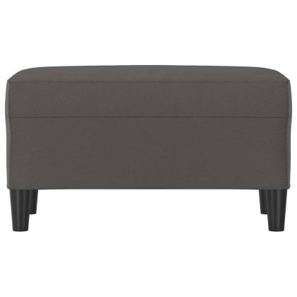 Пейка, сива, 70x35x41 см, изкуствена кожа