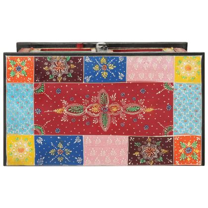 Ръчно декориран бюфет с врати, 53x30x75 см, дърво манго масив