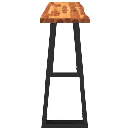 Трапезна маса с жив ръб 140x40x80 см масивна акация