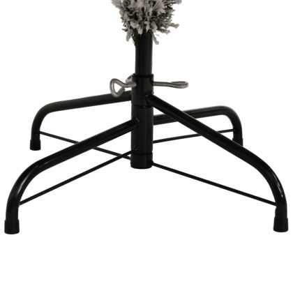 Изкуствена коледна елха с шарнири и флокиран сняг 210 см