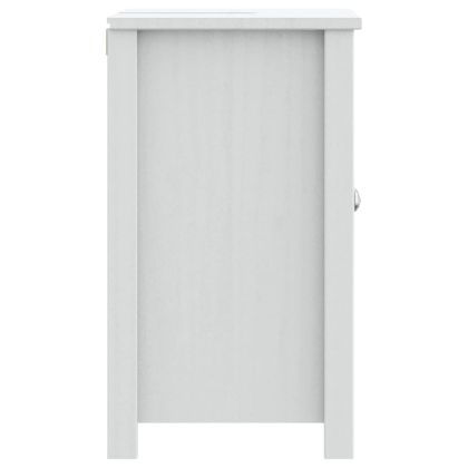 Шкаф за мивка за баня "BERG", бял, 60x34x59 см, бор масив