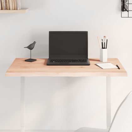 Плот за маса 80x50x2 см необработено масивно дърво дъб жив ръб