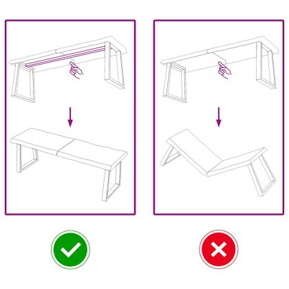 Плот за маса 120x40x(2-4) см необработено масивно дърво жив ръб