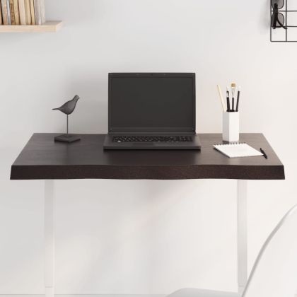 Плот за маса тъмнокафяв 80x40x(2-4) см обработен масивен дъб