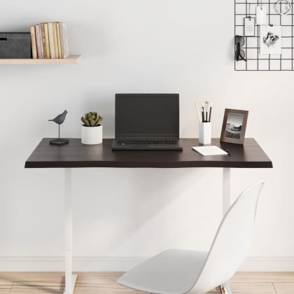 Плот за маса тъмнокафяв 100x50x2 см обработен масивен дъб