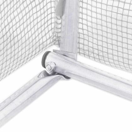 Оранжерия със стоманена рамка бяла 6 м² 3x2x2 м