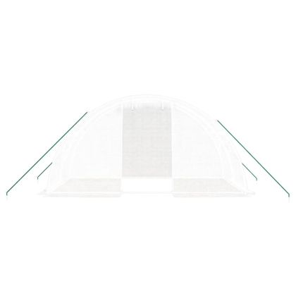 Оранжерия със стоманена рамка бяла 8 м² 4x2x2 м