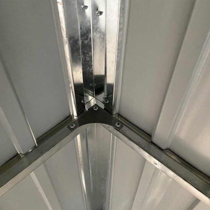 Градински навес с удължение антрацит 277x107x181 см стомана