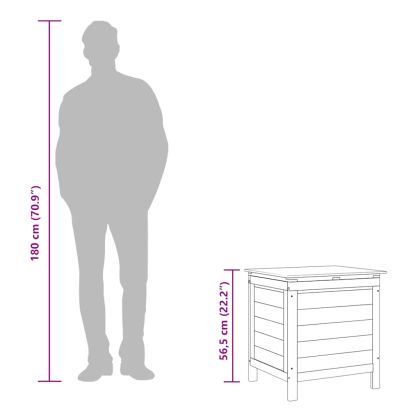 Градинска кутия за съхранение, 50x49x56,5 см, чам масив