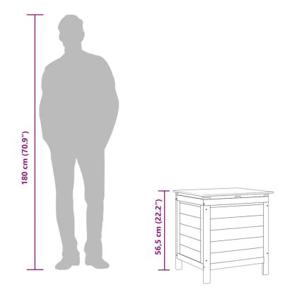 Градинска кутия за съхранение бяла 50x49x56,5 см чам масив