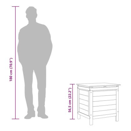 Градинска кутия за съхранение кафява 50x49x56,5 см чам масив