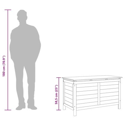 Градинска кутия за съхранение бяла 99x49,5x58,5 см масивна ела