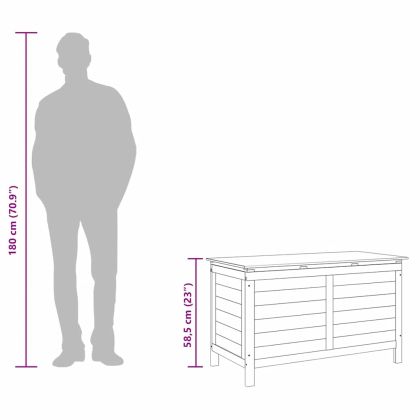 Градинска кутия за съхранение, 99x49,5x58,5 см, чам масив