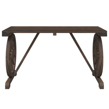 Градинска маса 115x55x65 см масивна ела