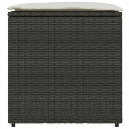 Кутия за възглавници Черно 50 x 50 x 50 cm полиратан