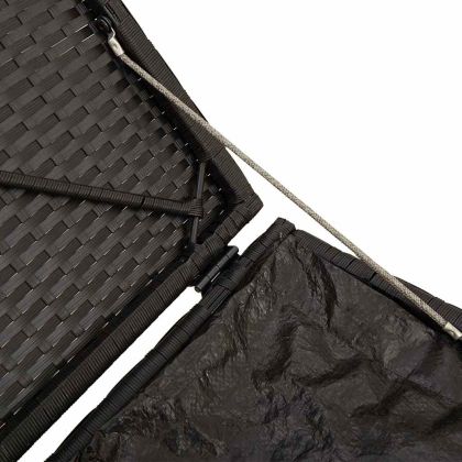 Кутия за възглавници Черно 50 x 50 x 50 cm полиратан