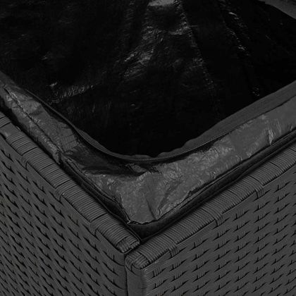 Кутия за възглавници Черно 50 x 50 x 50 cm полиратан