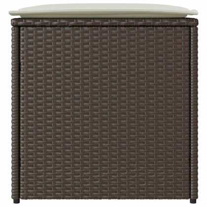 Кутия за възглавници Кафяво 50 x 50 x 50 cm полиратан