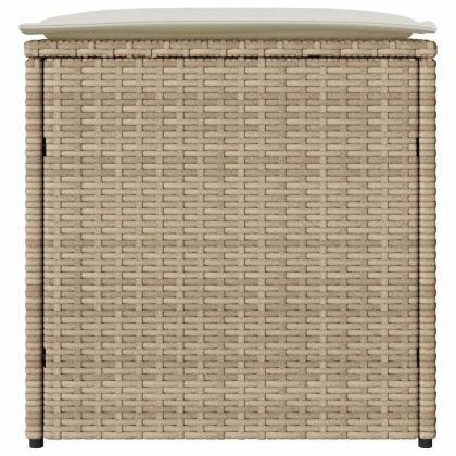 Кутия за възглавници Бежово 50 x 50 x 50 cm полиратан