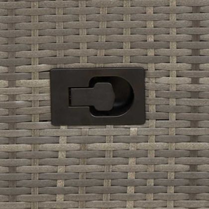 Накланящи градински столове с възглавници 2 бр, полиратан, сиви