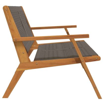 Градинска мебел Сив 78 x 122 x 73 см Масивна акациева дървесина