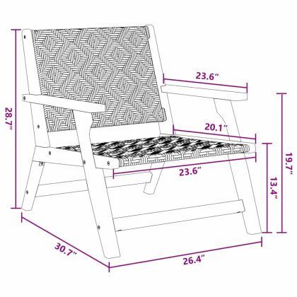 Градинска мебел 2 pcs Бяло 67 x 78 x 73 см