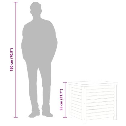 Градинска кутия за съхранение 60x50x55 см евкалипт масив