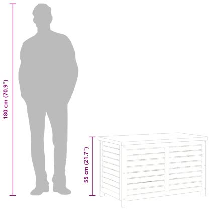 Градинска кутия за съхранение 90x48x55 см евкалипт масив