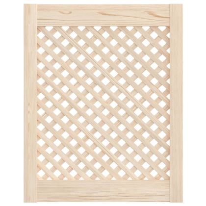 Врати за шкафове с решетен дизайн 2 бр 49,5x61,5 см бор масив