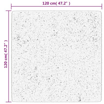 Килим HUARTE с къс косъм, мек и миещ се, антрацит, 120x120 см