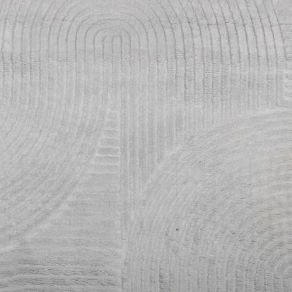 Килим "IZA" с къс косъм, скандинавски вид, сив, Ø 200 см