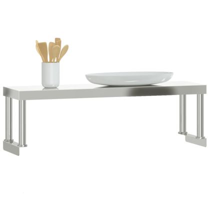 Рафт за работна маса, 110x30x35 см, неръждаема стомана