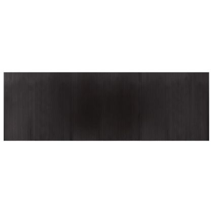 Килим, правоъгълен, тъмнокафяв, 100x300 см, бамбук