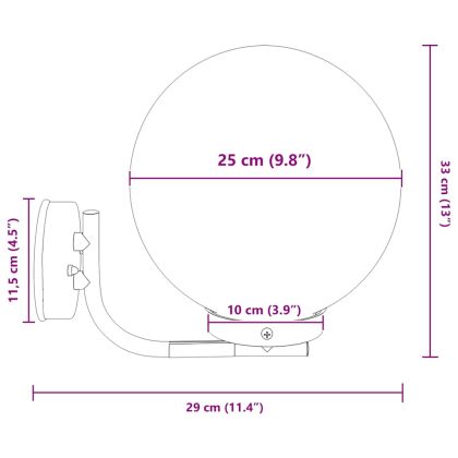 Външни стенни лампи 2 pcs Сребрист 29 x 25 x 33 см