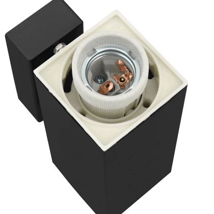 Външна стенна лампа Черно 10.5 x 6 x 35 см Неръждаема стомана