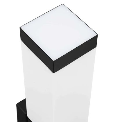 Външни стенни лампи 2 pcs Черно 10.5 x 6 x 35 см