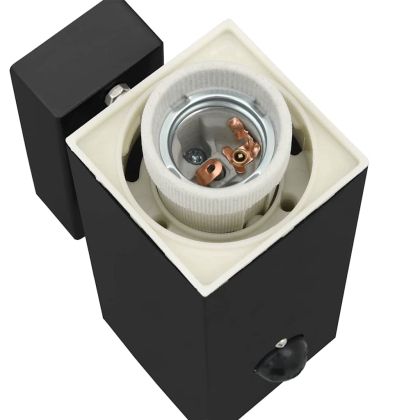 Външни стенни лампи 2 pcs Черно 10.5 x 6 x 35 см