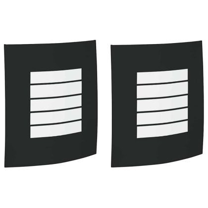 Външни стенни лампи 2 pcs Черно 23.5 x 10.5 x 26 см