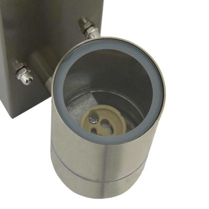 Външни стенни лампи 2 pcs Сребрист 6.5 x 10.5 x 16 см