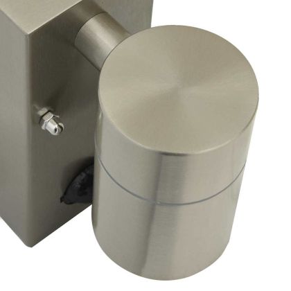 Външни стенни лампи 2 pcs Сребрист 6.5 x 10.5 x 16 см