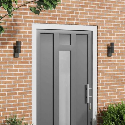 Външни стенни лампи 2 pcs Черно 7 x 10 x 22 см