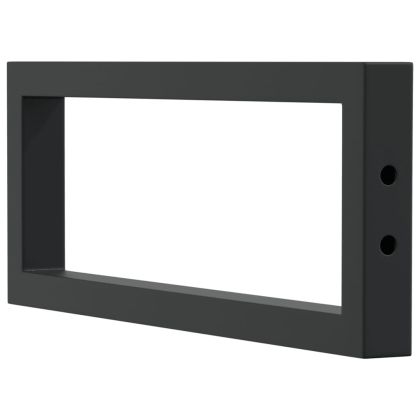 Рафтови скоби за мивка, 2 бр, черен, правоъгълни, стомана