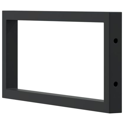 Рафтови скоби за мивка, 2 бр, черен, правоъгълни, стомана